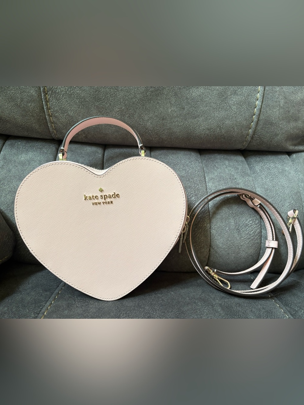 kate spade Pale Pink Heart-Shaped Crossbody Bag